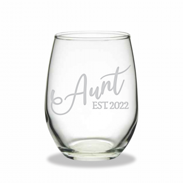 Family Ties | Personalized 15oz Stemless Wine Glass